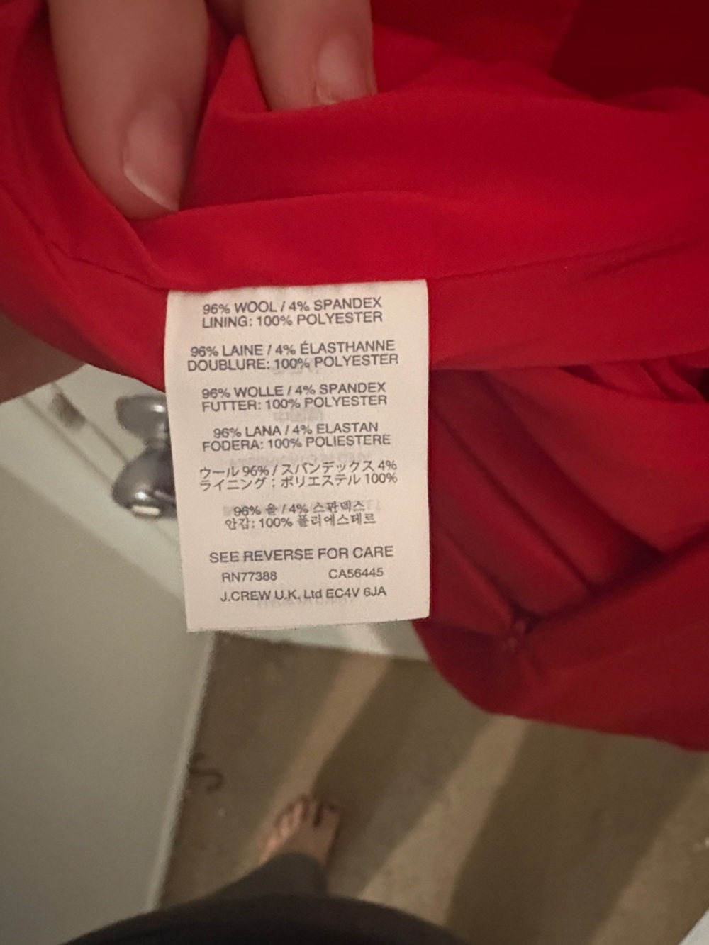J. Crew Red Sleeveless Midi Sheath Dress - Picture 4 of 4